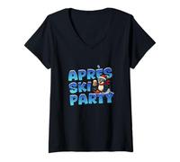 Donna Apres Ski Party - Vestito per Vacanze sciistiche Maglietta con Collo a V