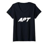 Donna APT | Apt. Apateu 2000's Song Music International Maglietta con Collo a V