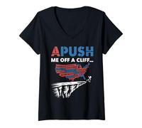 Donna Apush Me off A Cliff Umorismo AP US History Studenti Maglietta con Collo a V