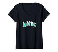 Donna Aqua Aqua Hustle Every Which Way Teal Aqua Maglietta con Collo a V