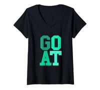 Donna Aqua Of All Time Y'all! Grafica verde acqua chiaro verde acqua Maglietta con Collo a V