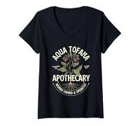 Donna Aqua Tofana Apothecary - True Crime Omicidio Mostra Forensics Maglietta con Collo a V