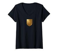 Donna Aquila albanese - Coat of Arms Albania - Bandiera albanese Maglietta con Collo a V