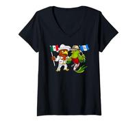 Donna Aquila messicana Quetzal Uccello del Guatemala Bandiera Maglietta con Collo a V