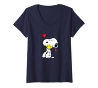 Donna Arachidi - Snoopy Un Sacco di Amore Maglietta con Collo a V
