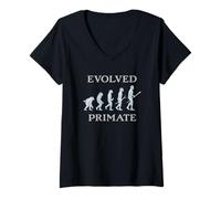 Donna Archeologia evoluta dell'antropologia dei primati Maglietta con Collo a V