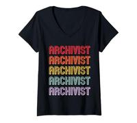 Donna Archivista Maglietta con Collo a V