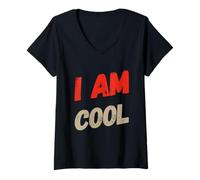Donna Are You Cool Testo Divertente Citazione Divertente Cool People Hey I'm Cool Maglietta con Collo a V