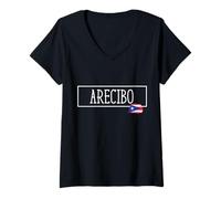 Donna Arecibo Country Puerto Rico Family Trip Travel Uomo Donna Maglietta con Collo a V