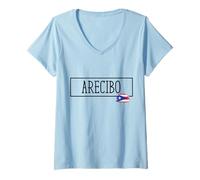 Donna Arecibo Country Puerto Rico Family Trip Travel Uomo Donna Maglietta con Collo a V