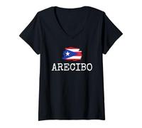 Donna Arecibo Country Puerto Rico Family Trip Travel Uomo Donna Maglietta con Collo a V