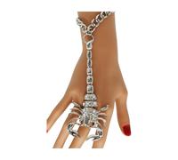 Donna Argento Bracciale da Polso Scorpione Bling Connecing Anello Sera Completo
