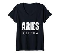 Donna Ariete Rising - Oroscopo Divertente astrologia Maglietta con Collo a V