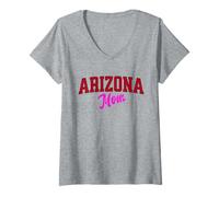 Donna Arizona Mom, Vintage Varsity Print Women's Maglietta con Collo a V