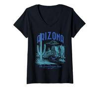 Donna Arizona Vintage Grand Canyon Retro State Souvenir Maglietta con Collo a V