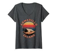 Donna Armadillo Island, Texas Detention Center Maglietta con Collo a V
