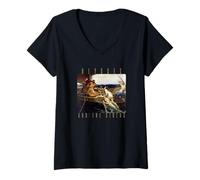 Donna Arte mitologia greca Ulisse sirene Odissea Omero barca Maglietta con Collo a V