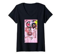 Donna Arte Rebel Maglietta con Collo a V