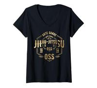 Donna Arte Suave OSS 1914 BJJ Brazilian Jiu Jitsu Maglietta con Collo a V