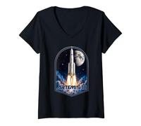 Donna Artemis III Launch to The Moon Maglietta con Collo a V