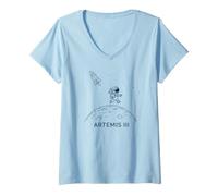 Donna Artemis III Moon Mission Maglietta con Collo a V