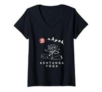 Donna Ashtanga Yoga Instructor/Ashtanga Yoga Beginner Design Maglietta con Collo a V