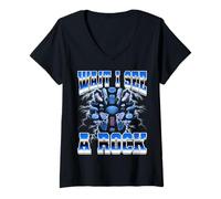 Donna Aspetta, Vedo Un Geologo Rockhounding Rockhound Geologia Maglietta con Collo a V