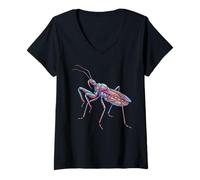 Donna Assassin Bug Entomologia Insetto Amante Insetto Predatore Bug Maglietta con Collo a V