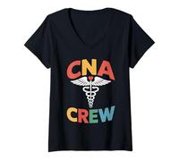 Donna Assistente Infermieristico Certificato CNA Life CNA Maglietta con Collo a V