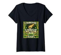 Donna Asteroide 2026 St Patricks Day Joke St Paddy Day Apocalisse Maglietta con Collo a V