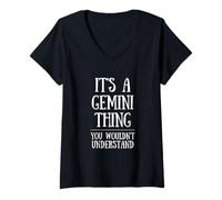 Donna Astrology Zodiac It's A Gemini Thing You Wouldn't Understand Maglietta con Collo a V