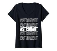Donna Astronauta Maglietta con Collo a V