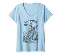 Donna Astronomia Astronomo Patrono San Domenico Astromers Scienza Maglietta con Collo a V