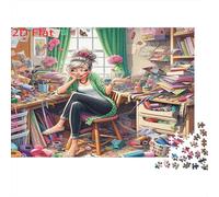 Donna astuta Puzzle 1000 Pezzi Carta riciclata per adulti Puzzle per adulti Gioco educativo per decompressione Gioco familiare divertente Ottima idea regalo 52x38cm/1000pcs