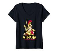 Donna Athena - Goddess of Wisdom Maglietta con Collo a V