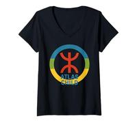 Donna Atlas Child Amazigh Roots Tamazight Pride Maglietta con Collo a V