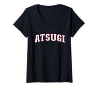 Donna Atsugi Giappone Nihon Atsugi Maglietta con Collo a V