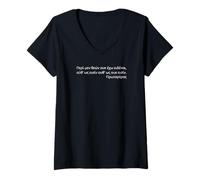 Donna Attico Greco - Protagoras Citazione - Filosofia Classica Maglietta con Collo a V