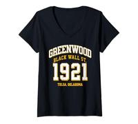 Donna Attrezzatura Black Wall Street 1921 Legacy Maglietta con Collo a V