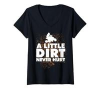 Donna ATV Little Dirt Mai Male Maglietta con Collo a V