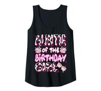 Donna Auntie of the Birthday Girl Shirt Farm Mucca zia Party Canotta