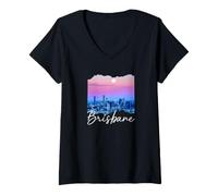Donna Australia Brisbane Maglietta con Collo a V