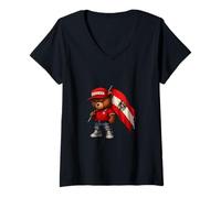Donna Austria Orso Maglia Austria Uomo Donna Regali Maglietta con Collo a V