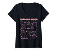 Donna Autism Awareness Women Neurodiverse Universe Sped Teacher Maglietta con Collo a V