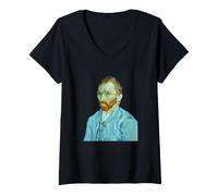Donna Autoritratto di Vincent Van Gogh (1889) - Senza Sfondo Maglietta con Collo a V