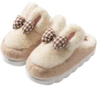 Donna Autunno E Inverno Carino Coniglio Orecchio Peluche Caldo Comfort Ispessito Casa Pantofole Da Donna Camera Da Letto Interna Antiscivolo Pantofole Casual (B,40-41)
