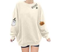 Donna Autunno Top 2025 Striscia Casual Girocollo Tops Magliette Ampie Camicette Felpe con Revers Cotone Eleganti Senza Cappuccio Stampa Maglie Inverno