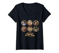Donna Avatar Aang: The Last Airbender Cast Circles Maglietta con Collo a V