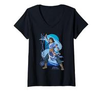 Donna Avatar Aang The Last Airbender Katara Maglietta con Collo a V