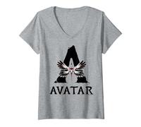 Donna Avatar: Fire And Ash Nightwraith Silhouette Avatar Logo Maglietta con Collo a V